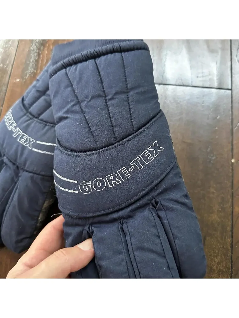 Vintage Gore-Tex Thinsulate Blue Snow Gloves Ski Gear Ladies Size Medium